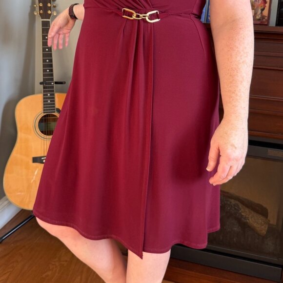 👗 Wrap-Style Midi Dress with Buckle Waist | Tradition | Good Condition - Picture 4 of 7